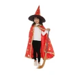 【Kori Deer 可莉鹿】聖誕節萬聖節兒童服裝 巫師魔法師五角星披風+帽子(兒童變裝派對角色扮演造型攝影女巫)