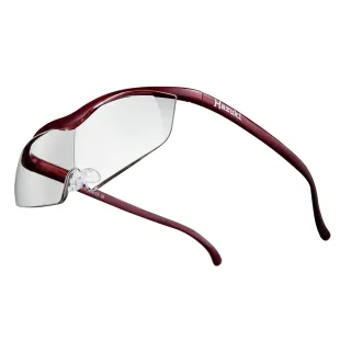 【Hazuki】日本Hazuki葉月透明眼鏡式放大鏡1.6倍大鏡片(紅)