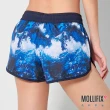 【Mollifix 瑪莉菲絲】水陸雙面運動短褲瑜珈褲、瑜珈服、Legging(深海藍)