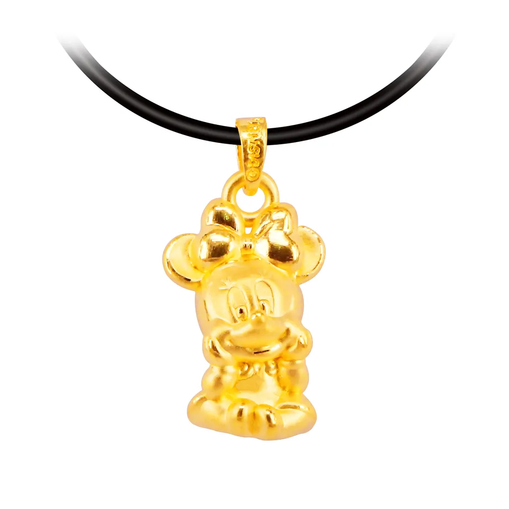 【Disney 迪士尼】黃金墜-寶貝米妮(0.58錢±0.10錢)