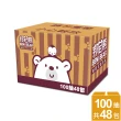 【Benibear 邦尼熊】復古酒紅條紋抽取式衛生紙(100抽8包6袋)