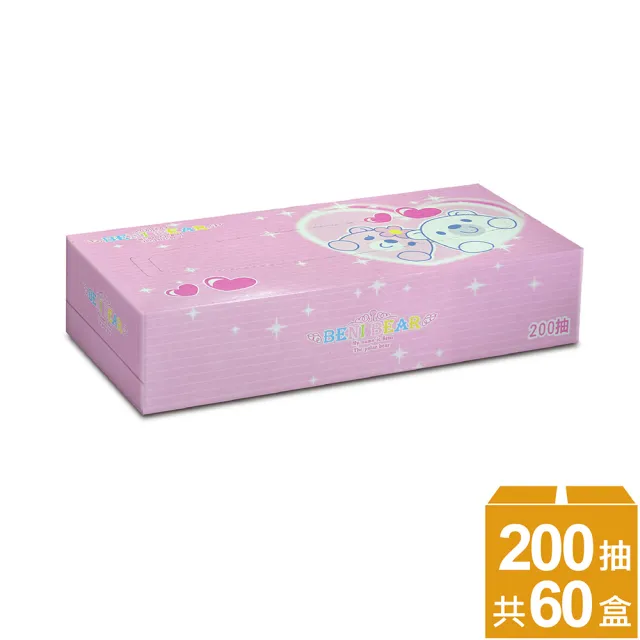 【Benibear 邦尼熊】日式盒裝面紙(200抽60入/箱)