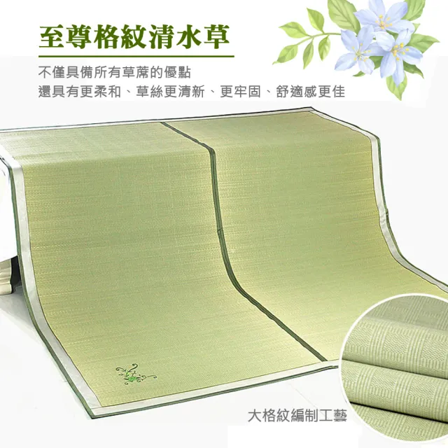 【莫菲思】清水草童蓆60x120cm 嬰兒涼蓆 透氣 冬暖夏涼 幼兒園午睡蓆