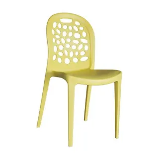 【堡美家具】簡約泡泡塑膠休閒椅-2入組 限單色(台灣製/可堆疊/塑膠椅/洞洞椅/戶外餐椅/靠背椅)