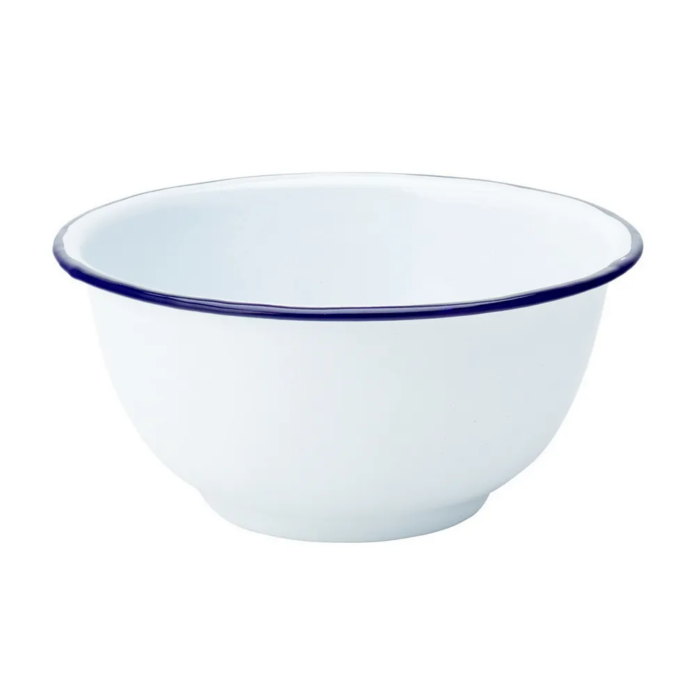 【Utopia】琺瑯餐碗 藍12cm(飯碗 湯碗)