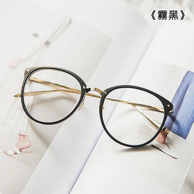 【ENANSHOP 惡南宅急店】阿拉蕾金屬平光眼鏡 韓國流行 眼鏡-0025M