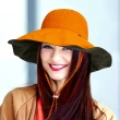 【Juniper 朱尼博】抗UV可收納雙面寬邊淑女帽 17SS-S002A(雙面帽/遮陽帽/防曬帽/超大帽眉)