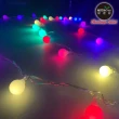 【摩達客】浪漫療癒100燈LED小圓球珍珠燈串(彩色光透明線/USB接頭_贈豆腐頭插頭_聖誕燈)