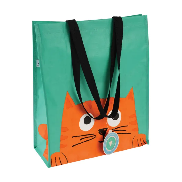 【Rex LONDON】環保購物袋 橘貓(購物袋 環保袋 收納袋 手提袋)