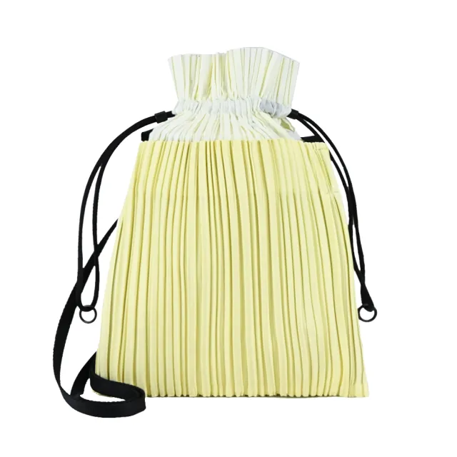 【ISSEY MIYAKE 三宅一生】PP  SQUARE PLEATS BAG束口斜背包(任選)