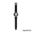 【SWATCH】Skin Irony 超薄金屬系列 BLACK SKELETON 終極探長 金屬錶 男錶 女錶 手錶 瑞士錶 錶(42mm)