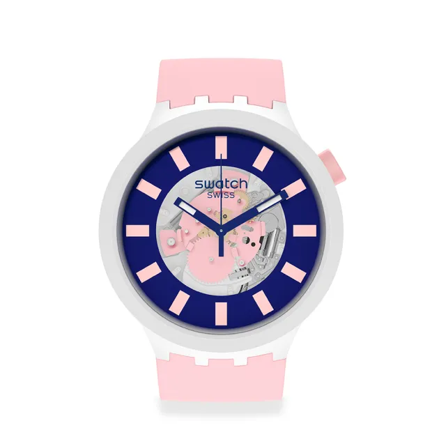 SWATCH】BIG BOLD系列手錶DIVERSIPINK個性裸粉瑞士錶錶(47mm) - momo