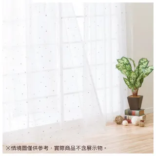 【NITORI 宜得利家居】蕾絲窗簾 窗紗 RUTRO 100×176×1(RUTRO 蕾絲窗簾 窗紗)
