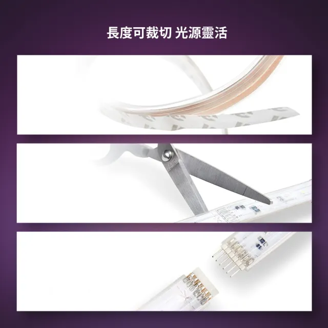 【Philips 飛利浦】Hue 智慧照明 全彩情境 藍牙燈帶氣氛延長3件組 氛圍娛樂首選(PH008+PH009+PH012)