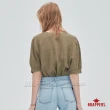 【BRAPPERS】女款 短版打褶澎袖襯衫(綠)