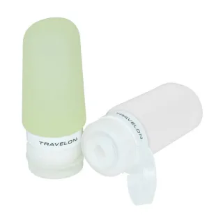 【Travelon】旅行分裝瓶 小綠白2入(沐浴乳 洗髮精 乳液瓶 保養品空瓶)