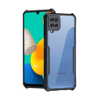 【XUNDD 訊迪】三星 Samsung Galaxy M32 軍事防摔 鏡頭全包覆 清透保護手機殼-夜幕黑