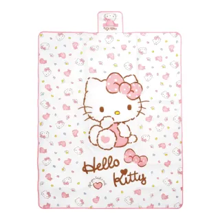 【SANRIO 三麗鷗】Hello Kitty野餐墊-愛心-加大140x172cm(NG福利品)