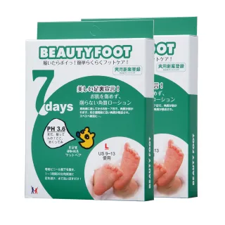 【日本Beauty Foot】去角質足膜-大尺寸30mlx2枚入(二入組)