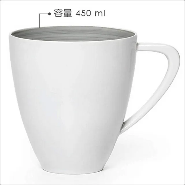 【CreativeTops】湖水紋暈染馬克杯 墨灰450ml(水杯 茶杯 咖啡杯)