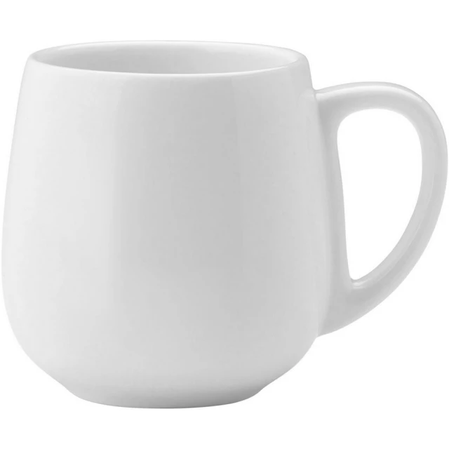 【Utopia】寬肚瓷製馬克杯 白420ml(水杯 茶杯 咖啡杯)