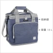 【IBILI】肩背保冷袋 灰藍15L(保溫袋 保冰袋 野餐包 野餐袋 便當袋)