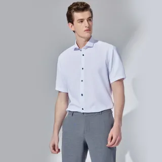 【G2000】功能斜紋短袖上班襯衫-白色(1114588600)