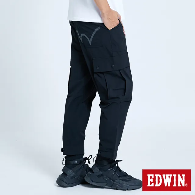 【EDWIN】男裝 EFS 四方彈防潑水機能褲(黑色)