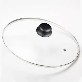 【吉來家】無印風設計-通用強化玻璃鍋蓋28cm(耐高溫×泛用各種鍋具×厚度強化)