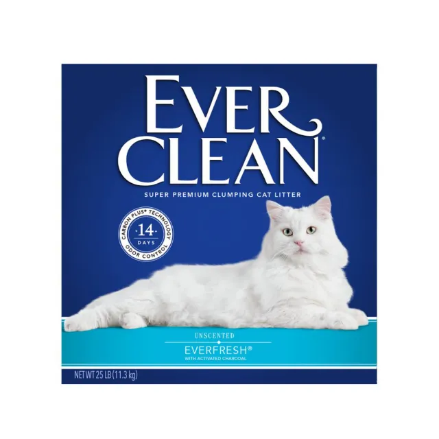 【EverClean 藍鑽】強效凝結除臭貓砂25LB(美規)