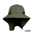【Juniper 朱尼博】抗UV防潑水披風休閒大眉帽 MJ7213A(帽子/遮陽帽/防曬帽/後蓋片)