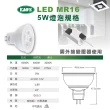 【KAO’S】MR16節能LED5W杯燈20入含驅動白光自然光黃光(KA16-005-20)