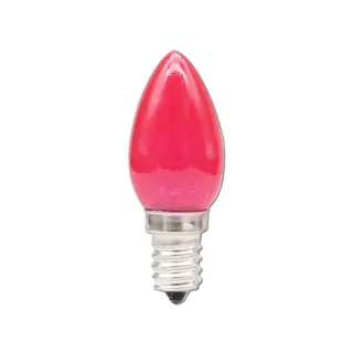 【朝日光電】4LED光明燈泡E12紅光4入玻璃烤漆(LED燈泡)