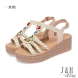 【J&H collection】波西米亞風編織鏤空透氣涼鞋(現+預  米色 / 駝色)