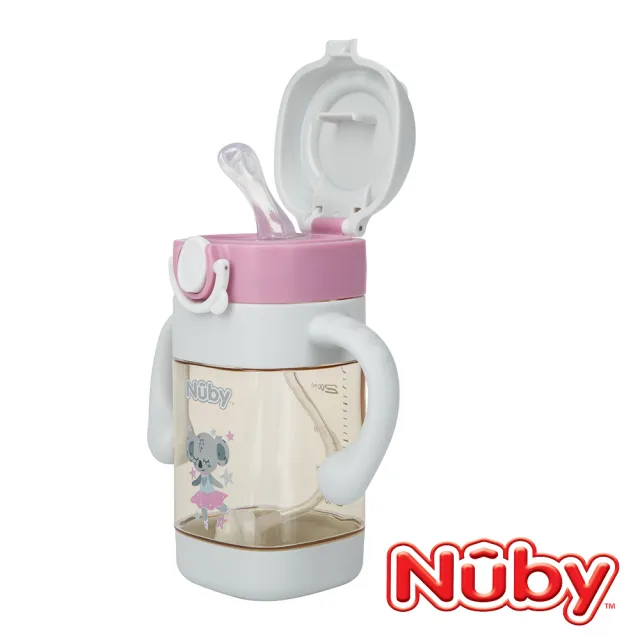 【Nuby官方直營】Nuby PPSU學飲杯_粗吸管_300ml(3款可選)