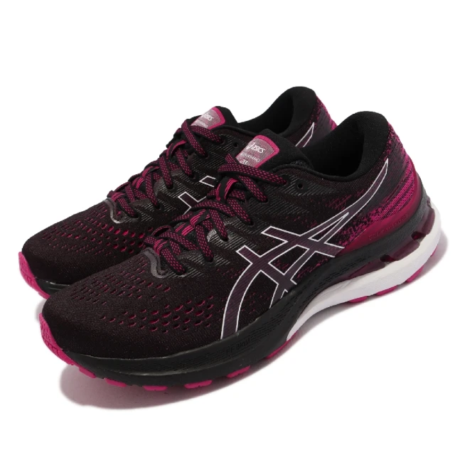 asics 亞瑟士 慢跑鞋 GEL-Kayano 28 運動 女鞋 亞瑟士 穩定 支撐 彈力 亞瑟膠 黑 紫(1012B047002)