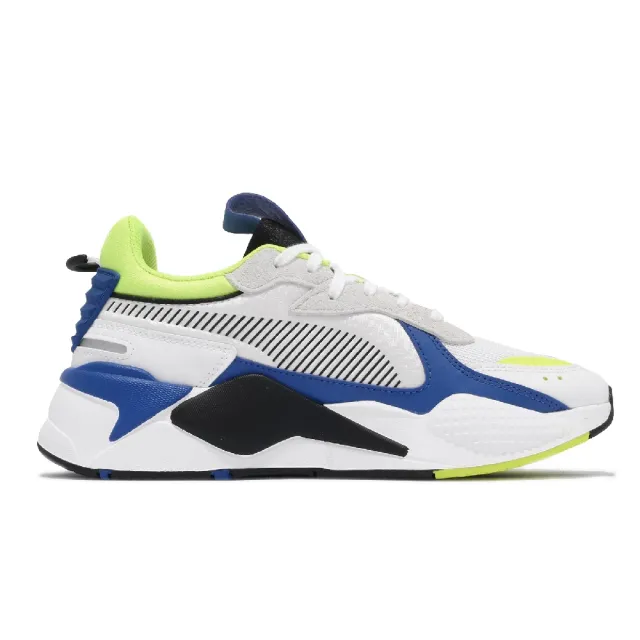 【PUMA】休閒鞋 RS-X Mix 老爹鞋 男鞋 厚底 麂皮 緩震 穿搭推薦 白 藍(38046205)