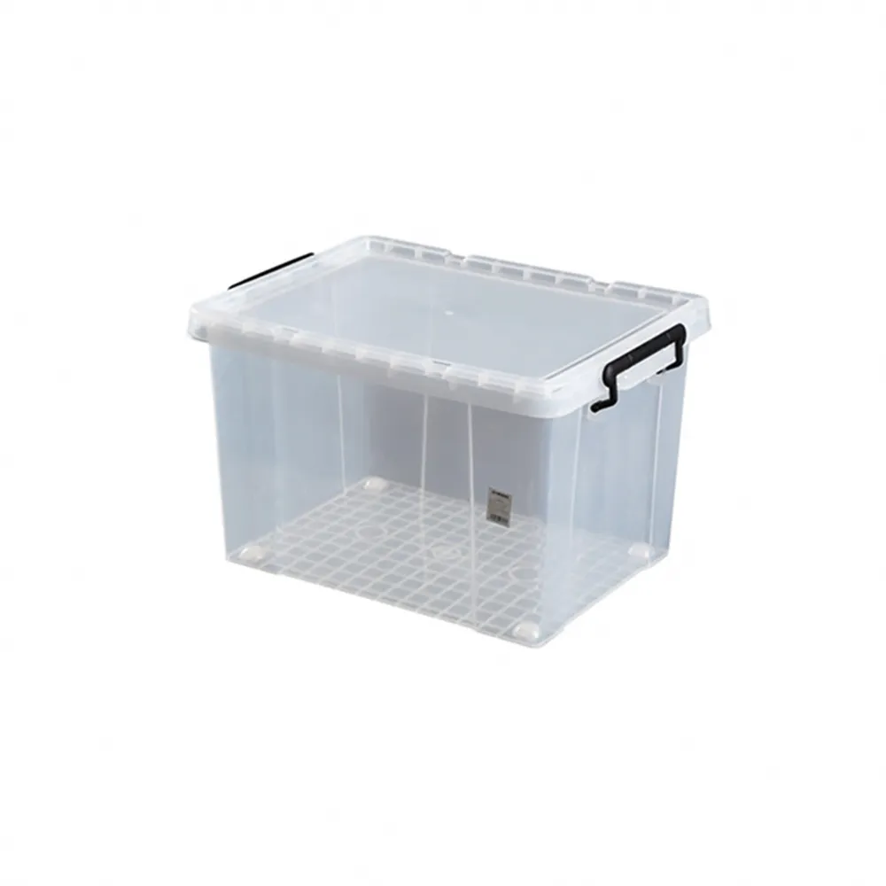 【JOEKI】大款-透明滑輪收納箱 滑輪收納箱-SN0195(收納盒 透明收納箱 大容量收納箱)