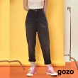 【gozo】復古抽鬚高腰牛仔褲(兩色)
