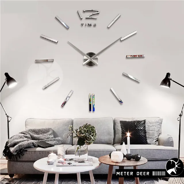 【METER DEER 米鹿】3D 立體壁貼 靜音時鐘 專利正品 DIY 大12數字配刻度款(#DIY#時鐘#立體壁貼#牆面裝飾)