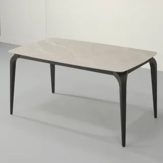 【直人木業】KARL 150/90 公分高機能材質陶板桌(兩色面板可選)