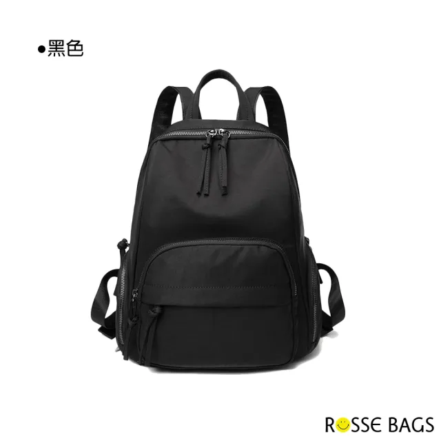 【Rosse Bags】新款簡約防盜大容量牛津布雙肩後背包(現+預  粉色 / 灰色 / 黑色)