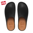 【FitFlop】Shuv Leather 經典舒適木屐鞋穆勒鞋-女(黑色)