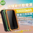 【家居543】太陽能面板行動電源/USB充電/10000毫安X3入組(大容量1000毫安 3色可選)