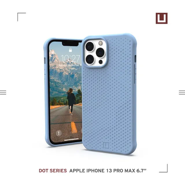 【UAG】(U) iPhone 13 Pro Max 耐衝擊矽膠保護殼-藍