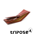 【tripose】進口牛皮對開短夾(深駝)