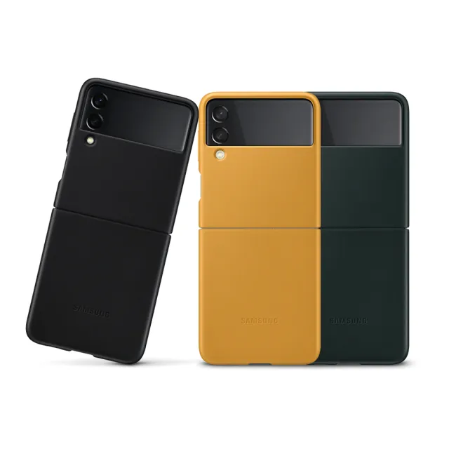 【Samsung 三星】Galaxy Z Flip3 5G 原廠皮革背蓋