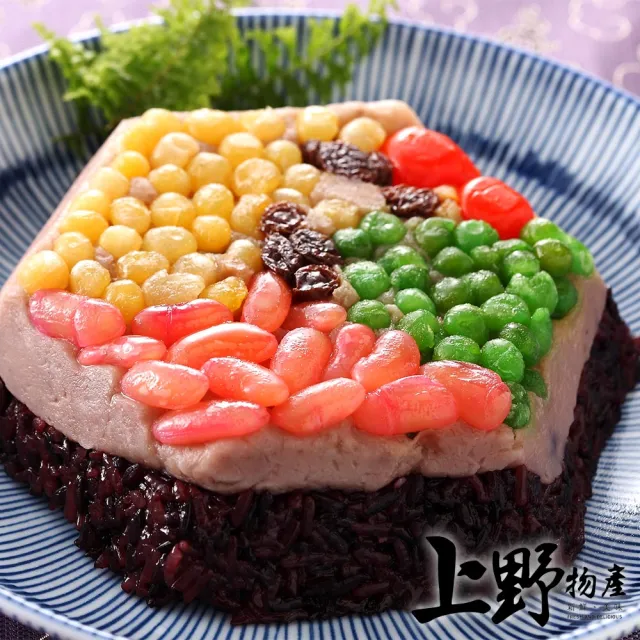 【上野物產】八寶芋泥甜紫米糕6份(600g±10%/份)