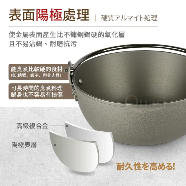 【Quasi】極上鑄造萬用單柄湯鍋20cm/1100ml/1人用(台灣製)