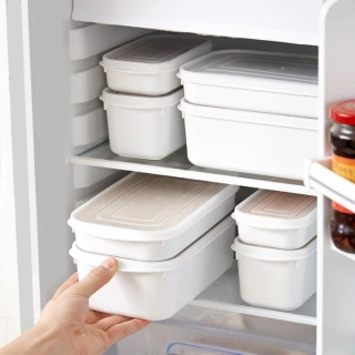 【Dagebeno】日式PP可微波密封保鮮盒 冰箱收納分類整理盒(二入 800ML 1個+700ML 1個)